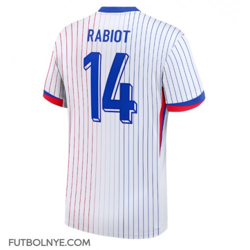 Camiseta Francia Adrien Rabiot #14 Visitante Equipación Eurocopa 2024 manga corta